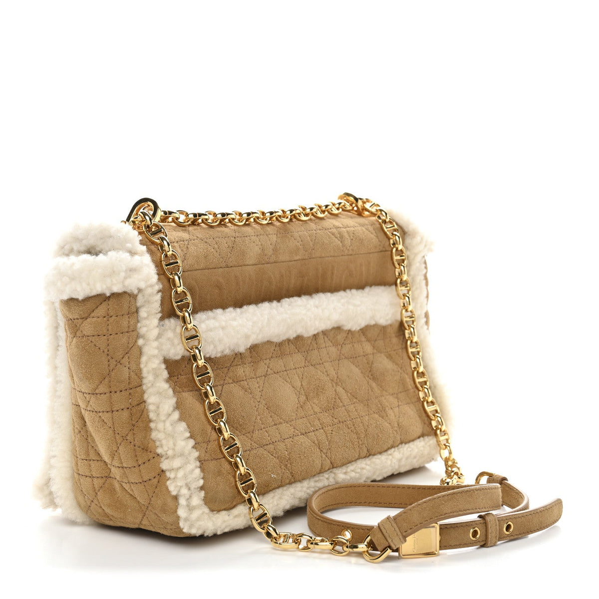 Shearling Cannage Large Caro Bag Camel AT My store
