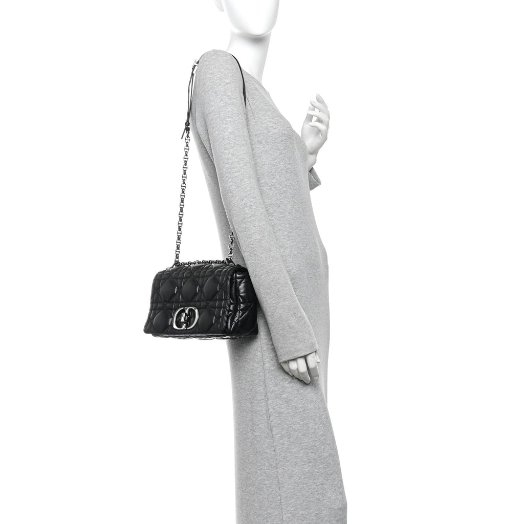 Calfskin Macrocannage Large Caro Bag Black AT My store