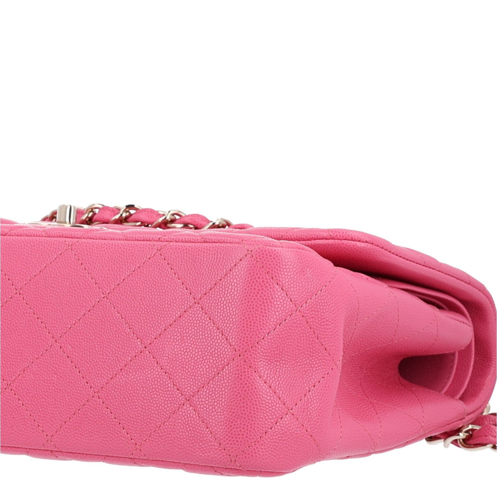 Caviar Quilted Jumbo Double Flap Pink At My store