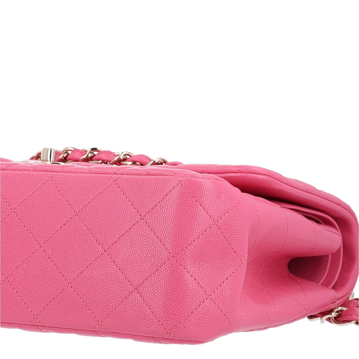 Caviar Quilted Jumbo Double Flap Pink At My store