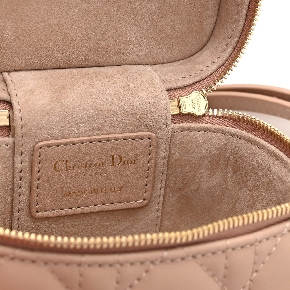 Lambskin Cannage Micro Lady Dior Vanity Case Rose Des Vents AT My store