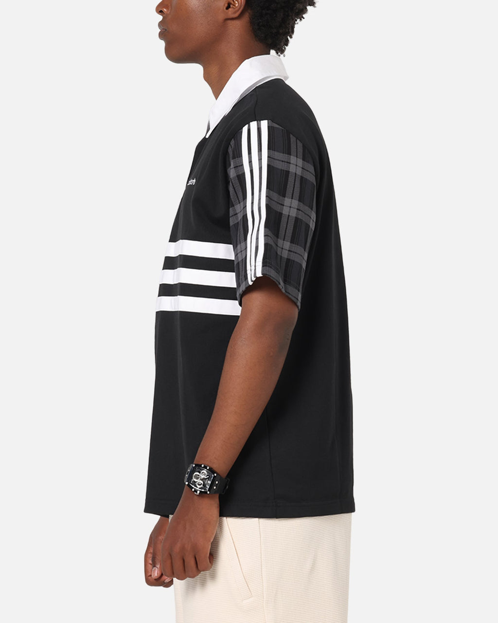 Best-Selling Adidas Tartan Regular Rugby Polo T-Shirt Black