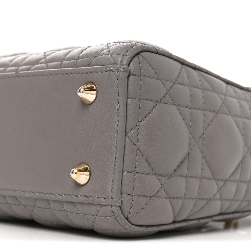 Lambskin Cannage Small My ABCDior Lady Dior Grey AT My store