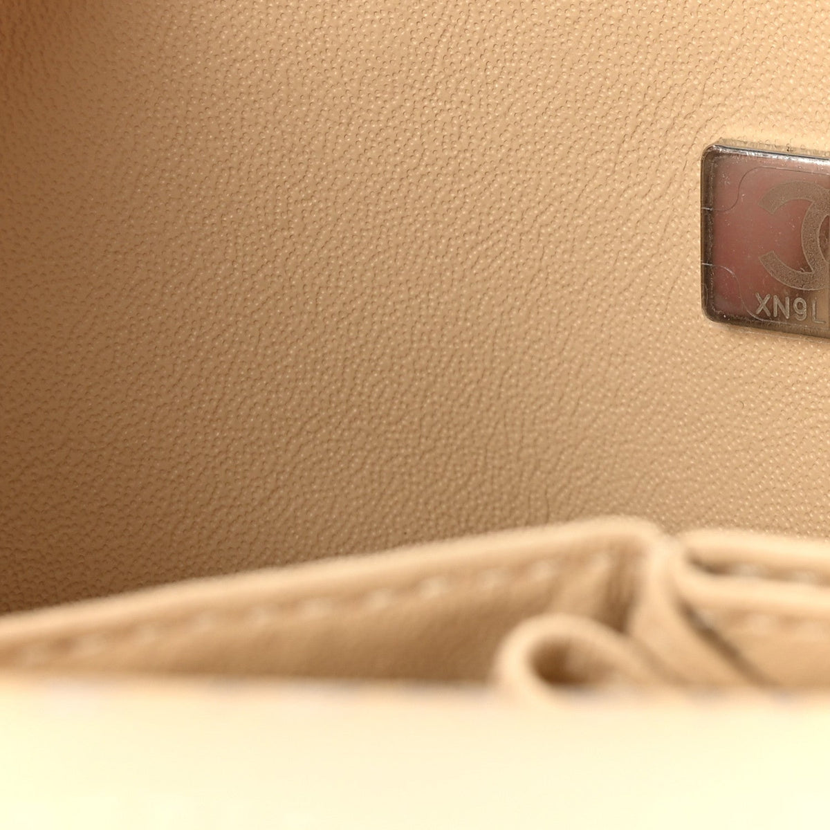 Caviar Quilted Small Double Flap Beige At My store