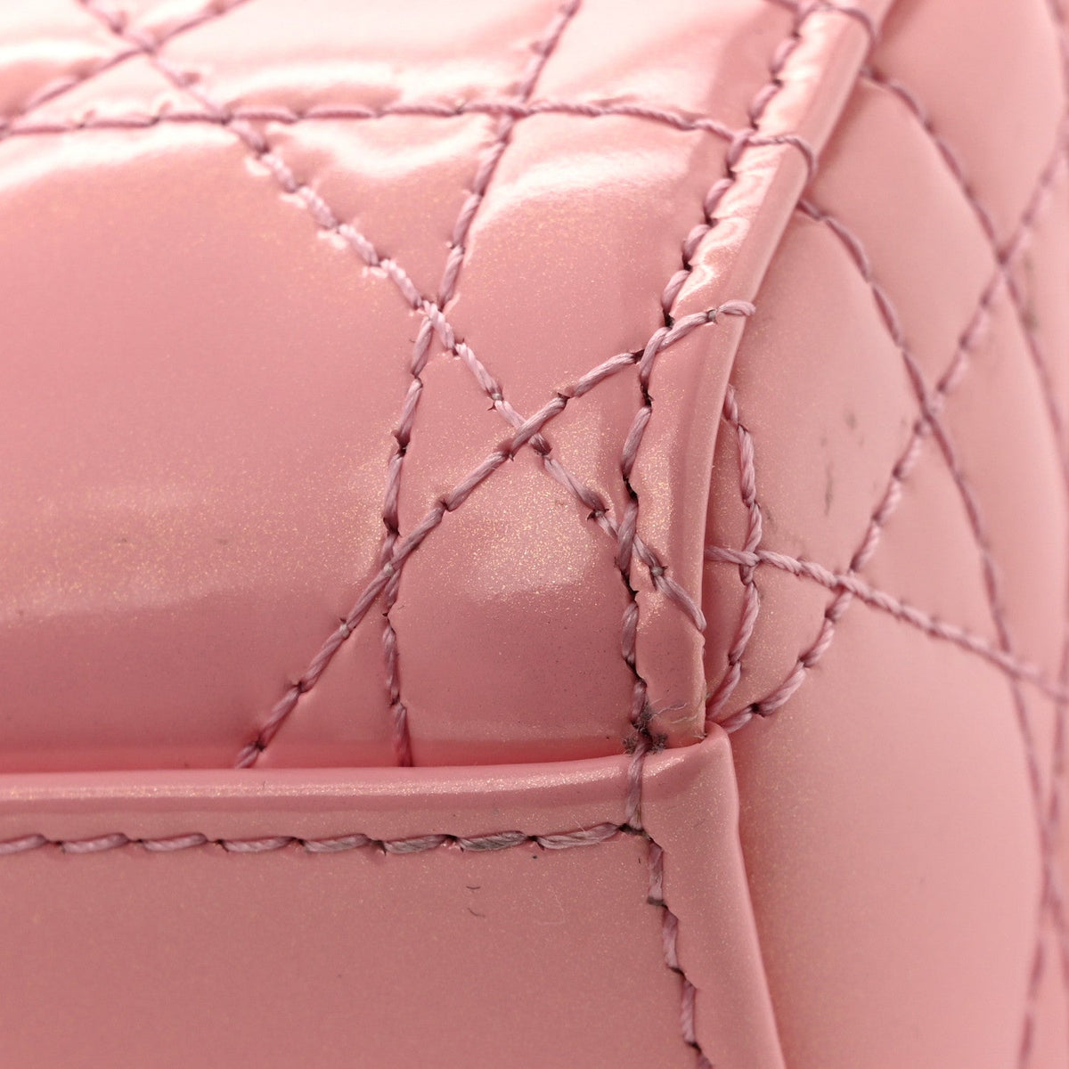Metallic Lambskin Cannage Small Lady D-Joy Pink AT My store