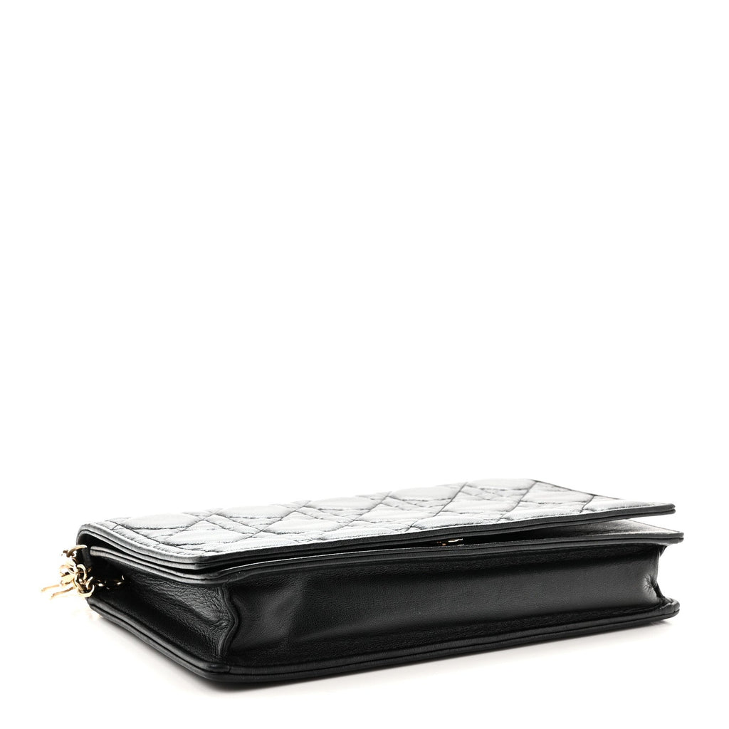 Lambskin Cannage Lady Dior Pouch Black AT My store