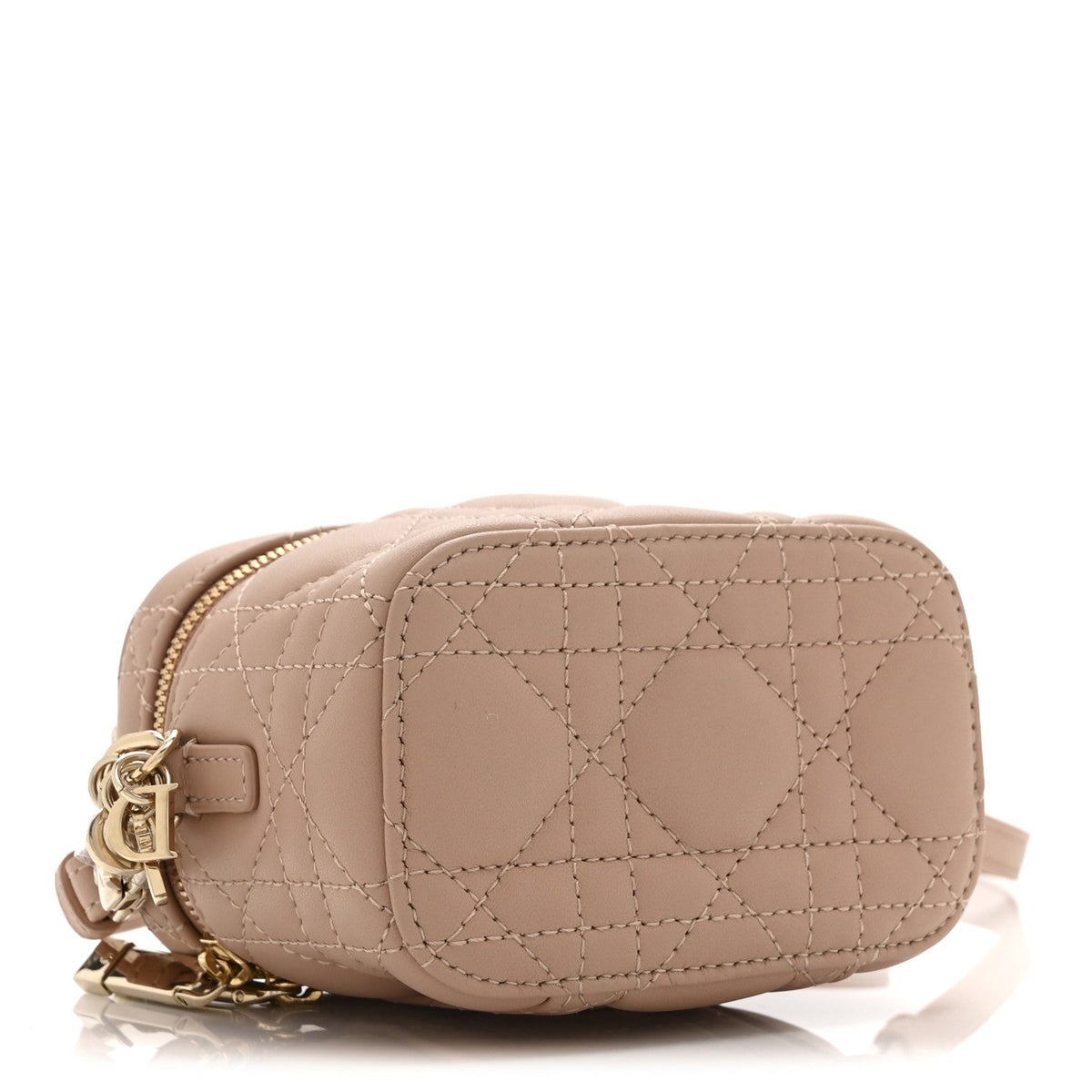 Lambskin Cannage Micro Lady Dior Vanity Case Rose Des Vents AT My store