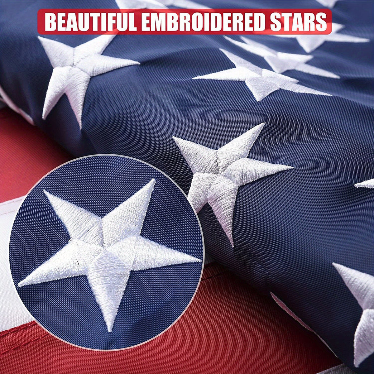 2026 New Production 1pc American Flag 3x5 Ft TearProof For Outside, Build To Long Lasting, Fade Resistant Spun Polyester, High Wind US Outdoor Flags Embroidered Stars, Sewn Stripes, Brass Grommet