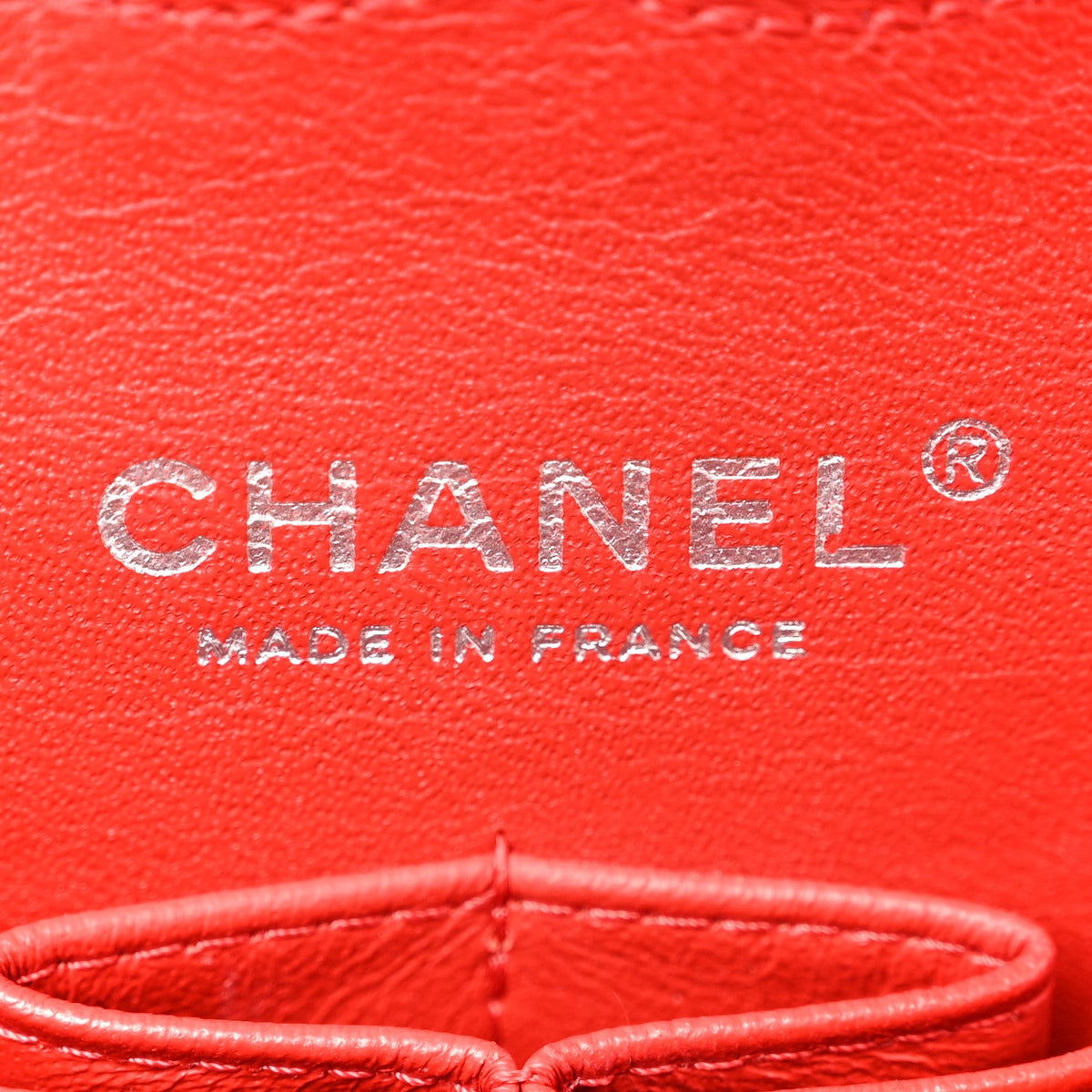 Lambskin Quilted Medium Double Flap Red At My store