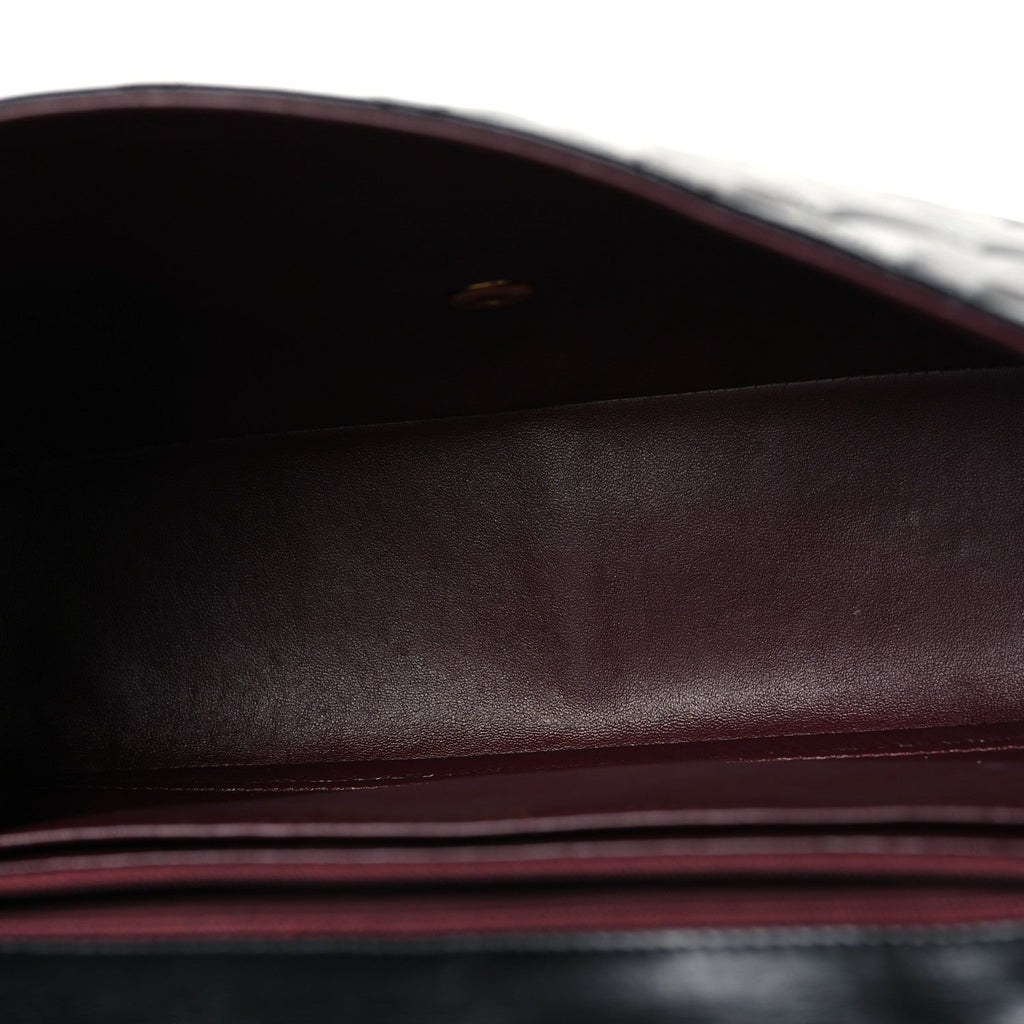 Lambskin Quilted Jumbo Double Flap Black At My store