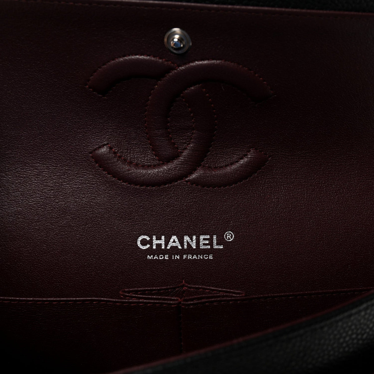 Caviar Quilted Medium Double Flap Black At My store