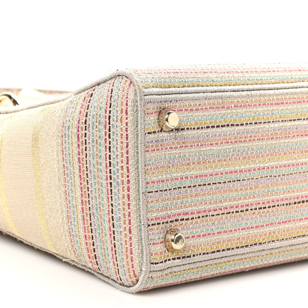 Canvas Embroidered Medium Lady D-Lite Beige Multicolor AT My store