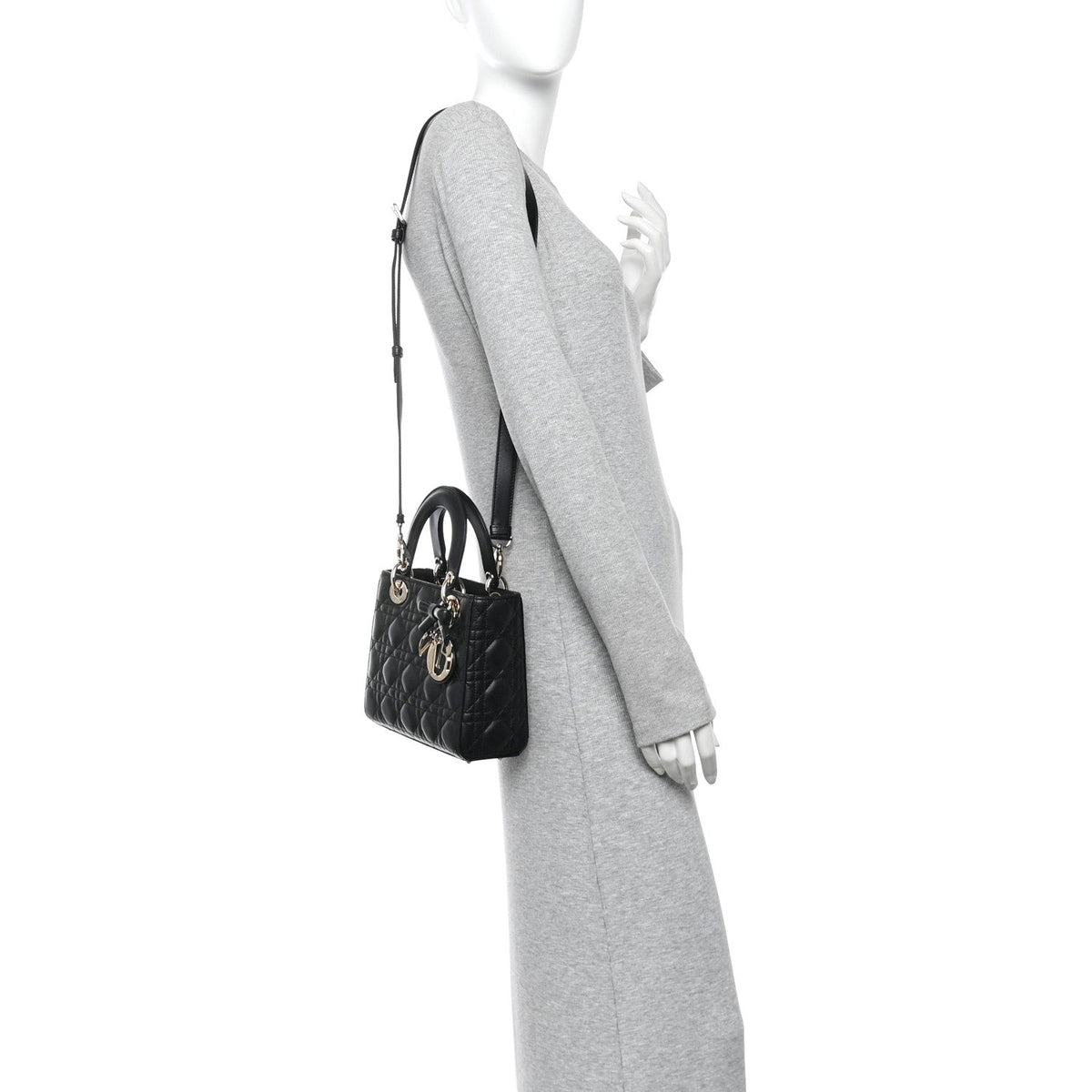 Lambskin Cannage Small Lady Dior Black AT My store
