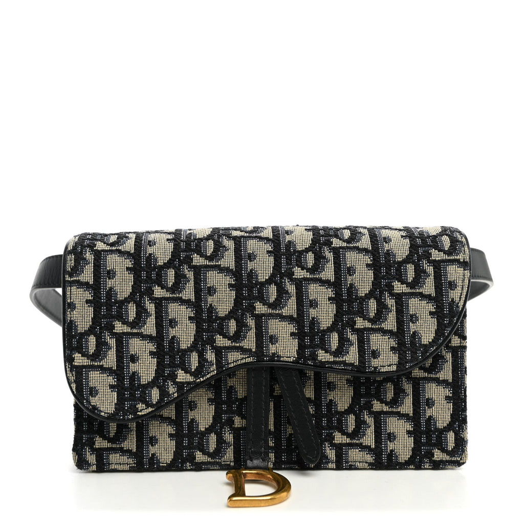 Oblique Saddle Belt Bag Blue AT My store