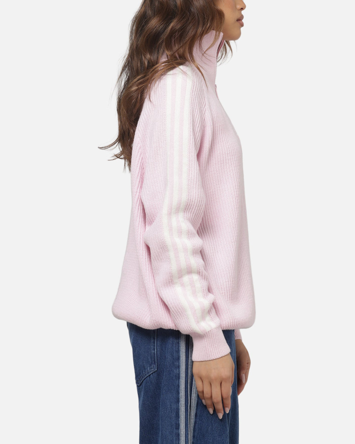 Best-Selling Adidas Women's Funnel Neck Quarter Zip Sweatshirt Pink