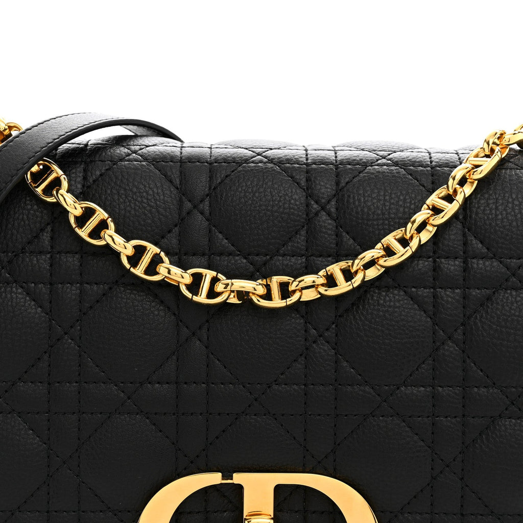 Grained Calfskin Cannage Large Caro Bag Black AT My store