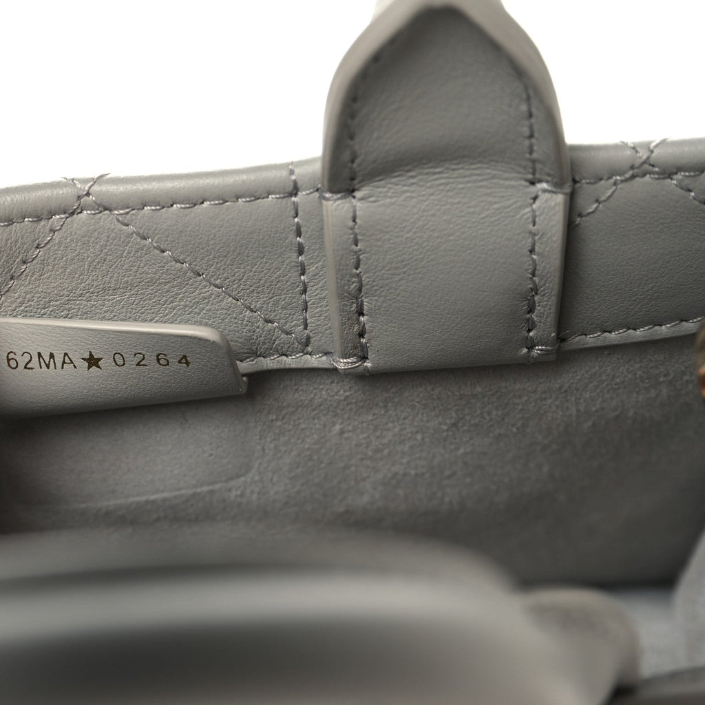 Calfskin Macrocannage Mini Book Tote Grey AT My store