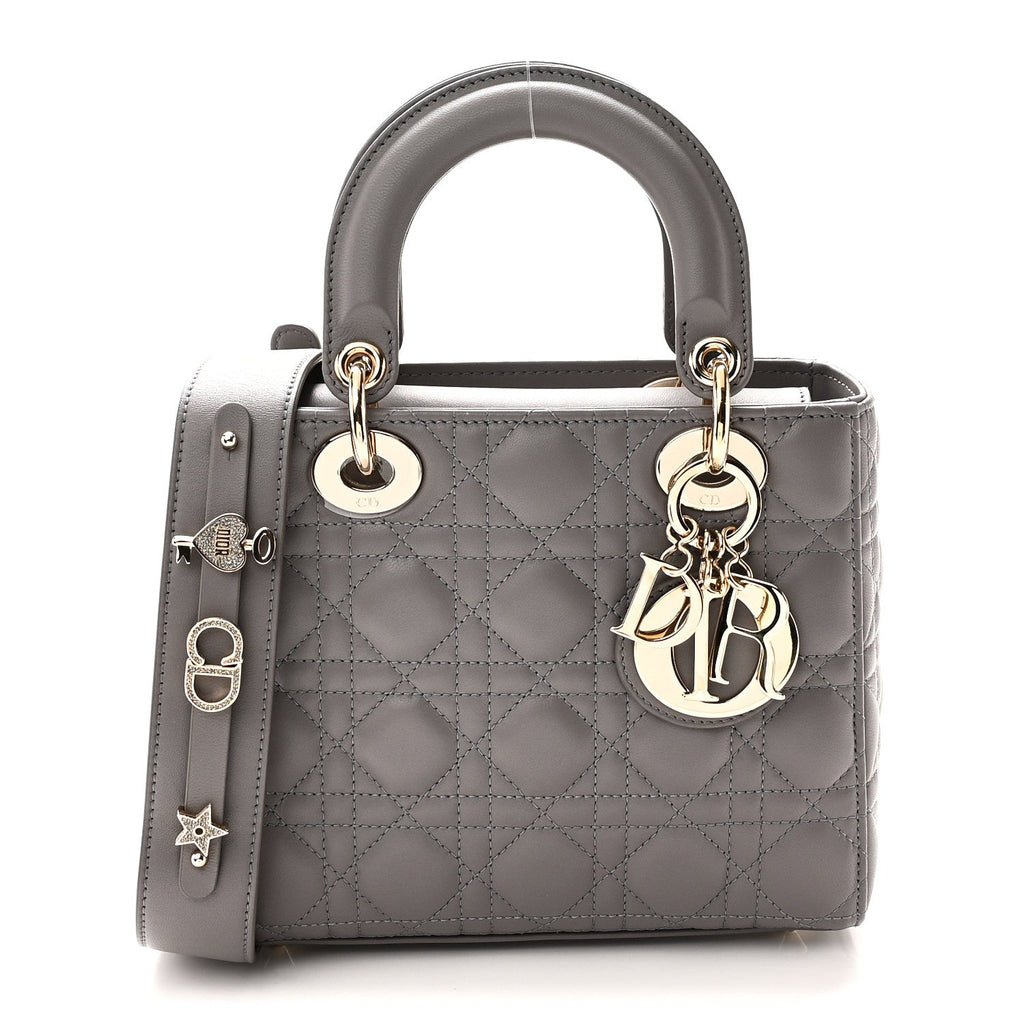 Lambskin Cannage Small My ABCDior Lady Dior Grey AT My store