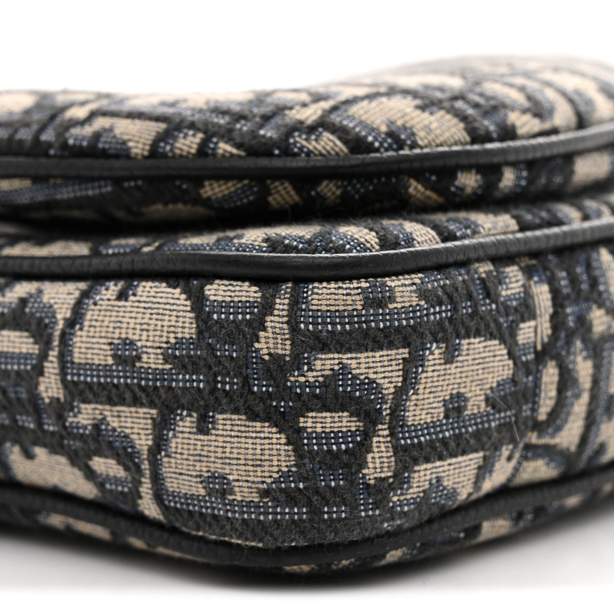 Oblique Saddle Triple Pouch Navy Blue AT My store