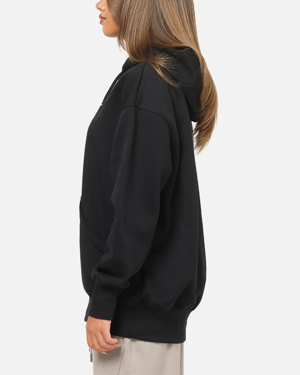 Top Seller Nike Women's Sportswear Phoenix Fleece Oversized Logo Hoodie Black/Summit White