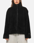 Top Seller Nike Women's Sportswear Essential High-Pile Fleece Jacket Black/Sail