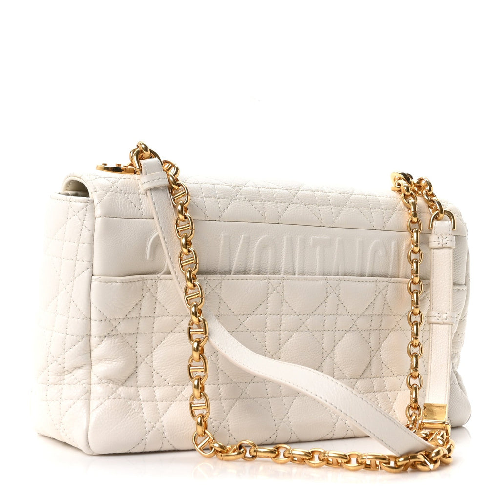 Grained Calfskin Cannage Large Caro Bag Latte AT My store