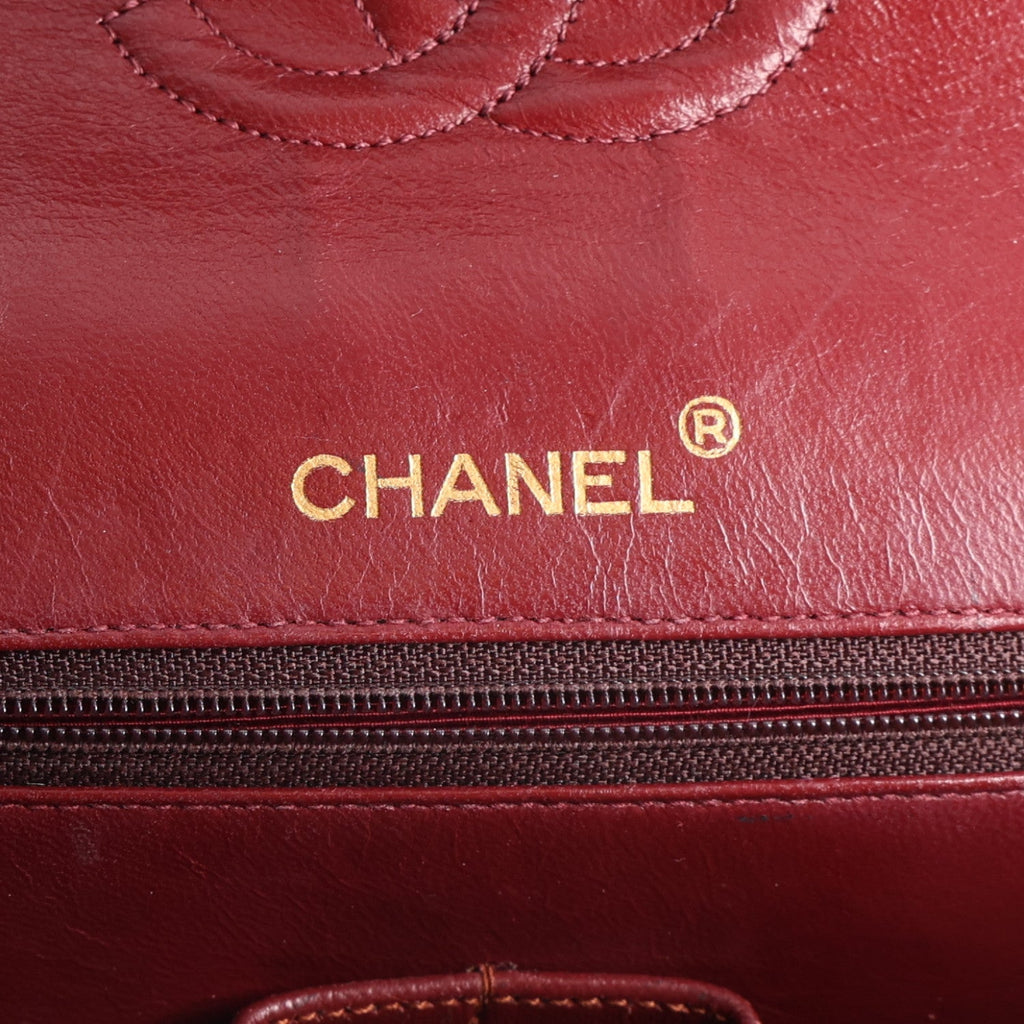 Lambskin Quilted Medium Double Flap Black At My store