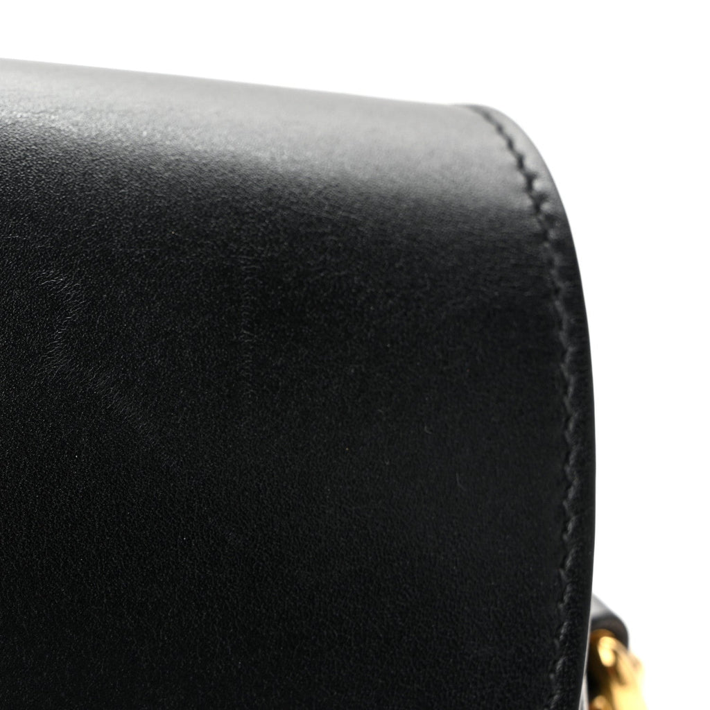 Box Calfskin Medium Bobby Flap Black AT My store