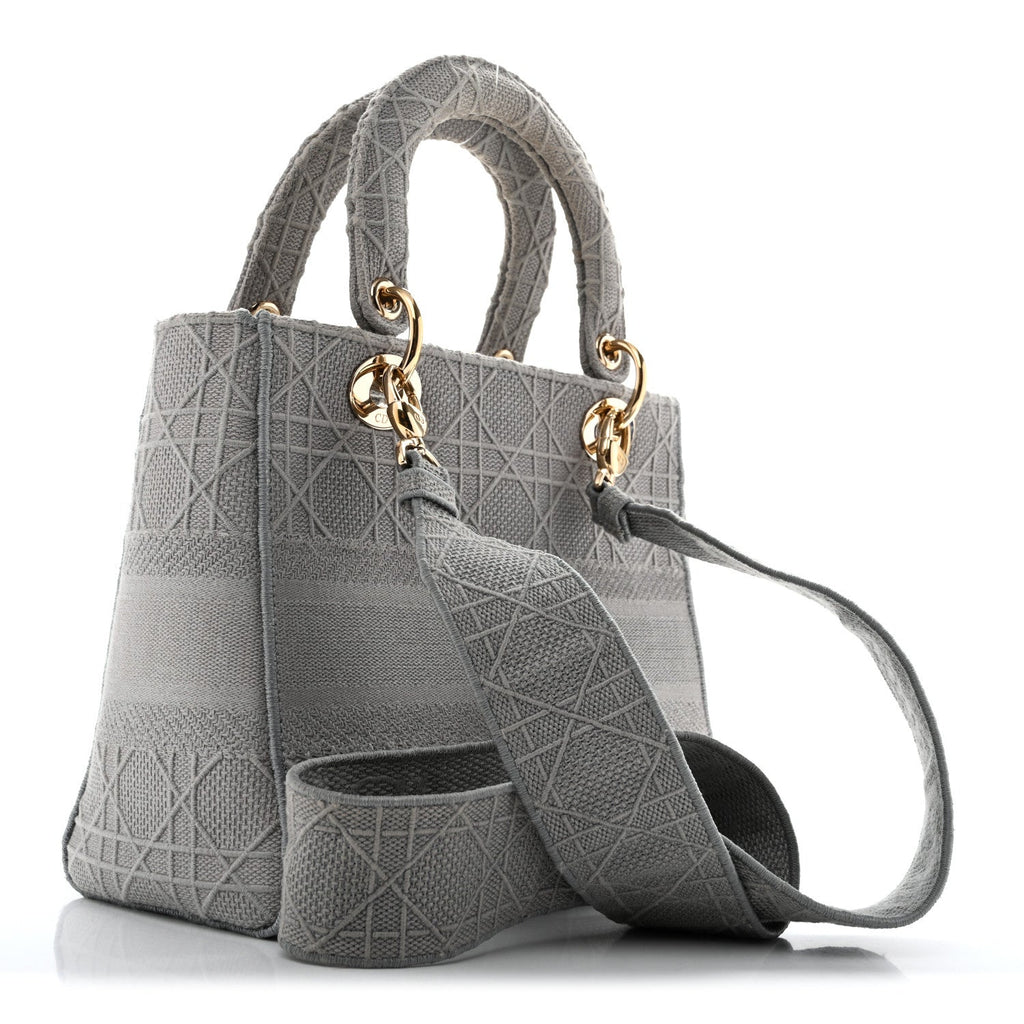 Canvas Embroidered Cannage Medium Lady D-Lite Gray AT My store