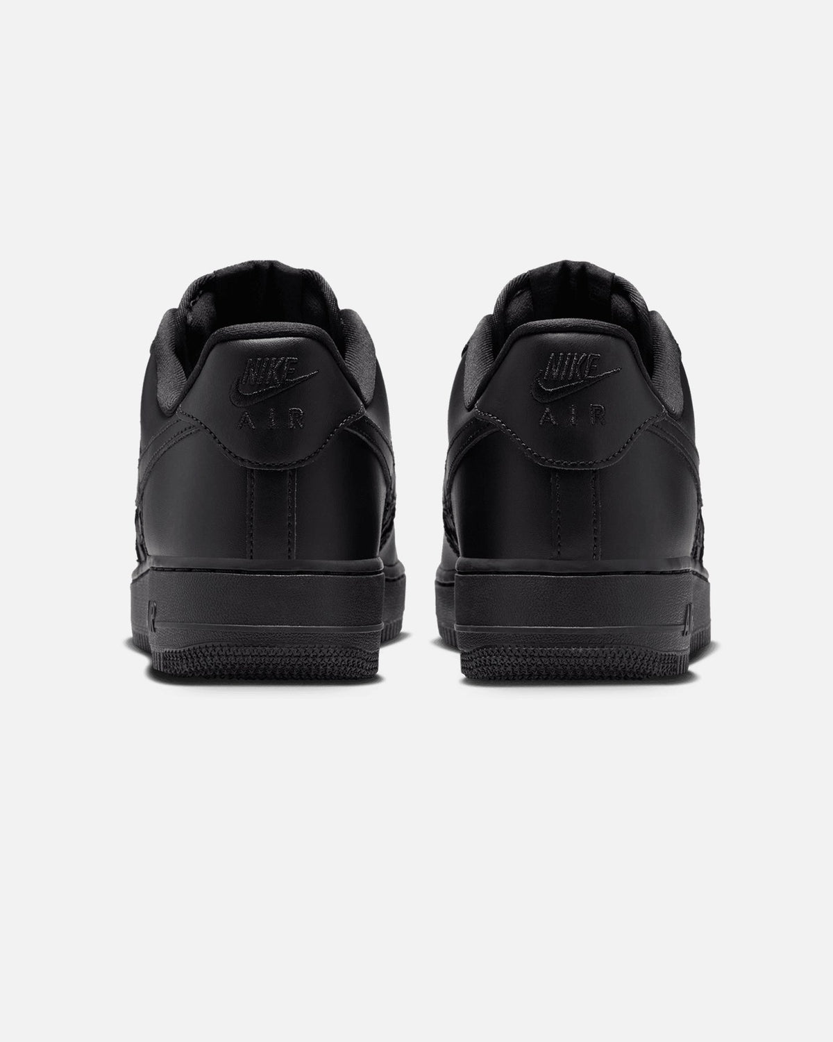 Top Seller Nike Air Force 1 '07 Edge Black/Black-Metallic Silver