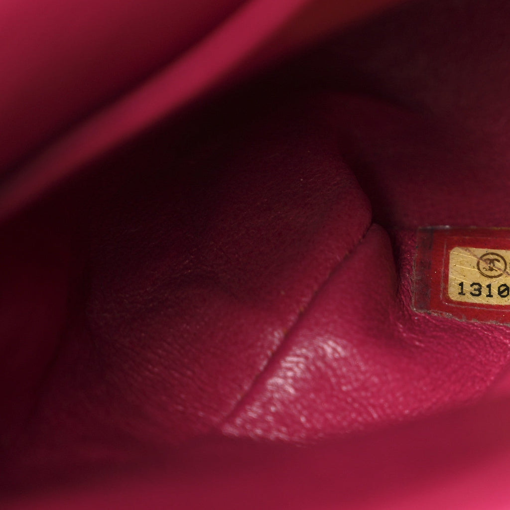 Tweed Quilted Medium Double Flap Fuchsia At My store