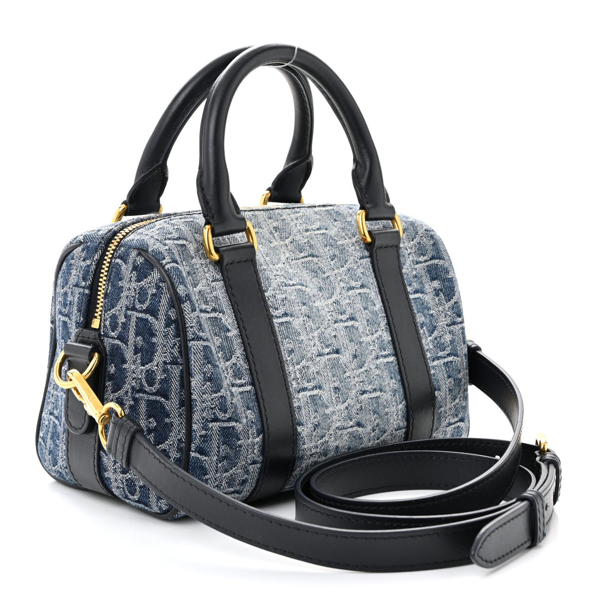 Denim Oblique Groove 20 Bag Blue AT My store