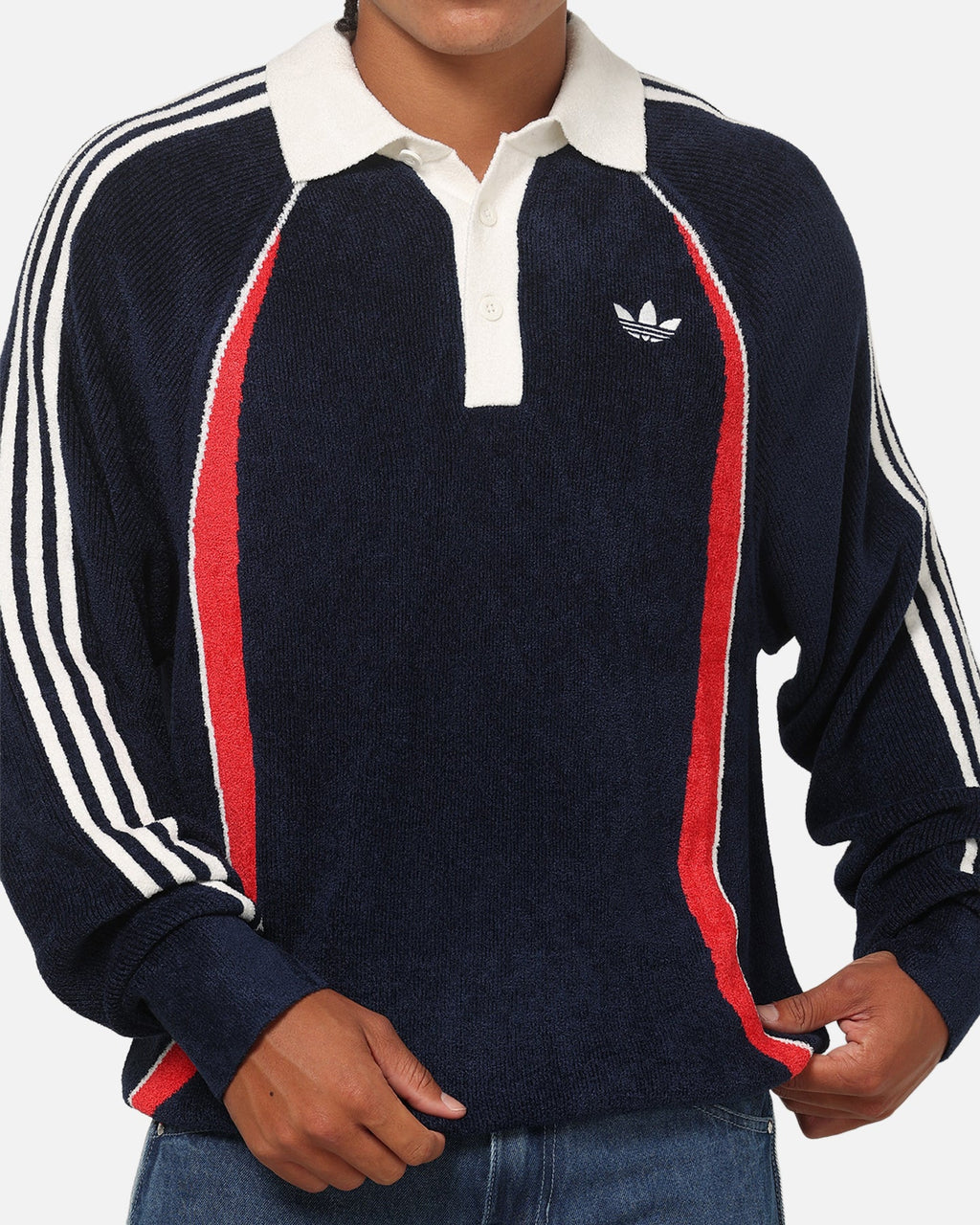 Best-Selling Adidas Retro Remix Teamgeist Long Sleeve Polo Night Indigo