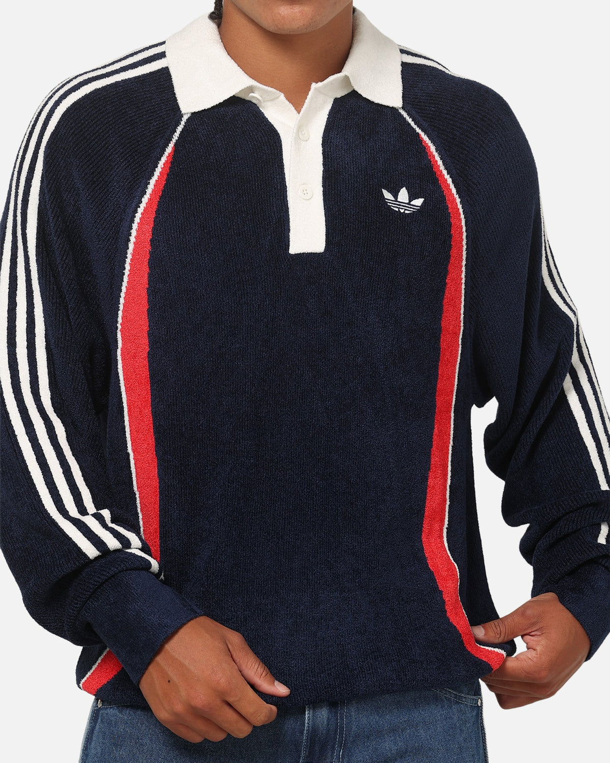 Best-Selling Adidas Retro Remix Teamgeist Long Sleeve Polo Night Indigo