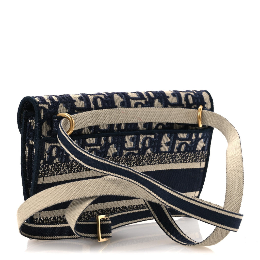 Oblique Slim Saddle Pouch Blue AT My store