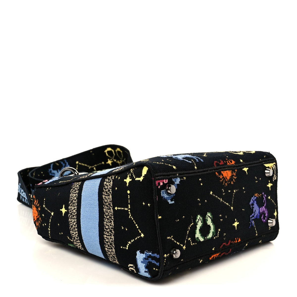 Canvas Pixel Zodiac Embroidered Medium Lady D-Lite Nero Multicolor AT My store