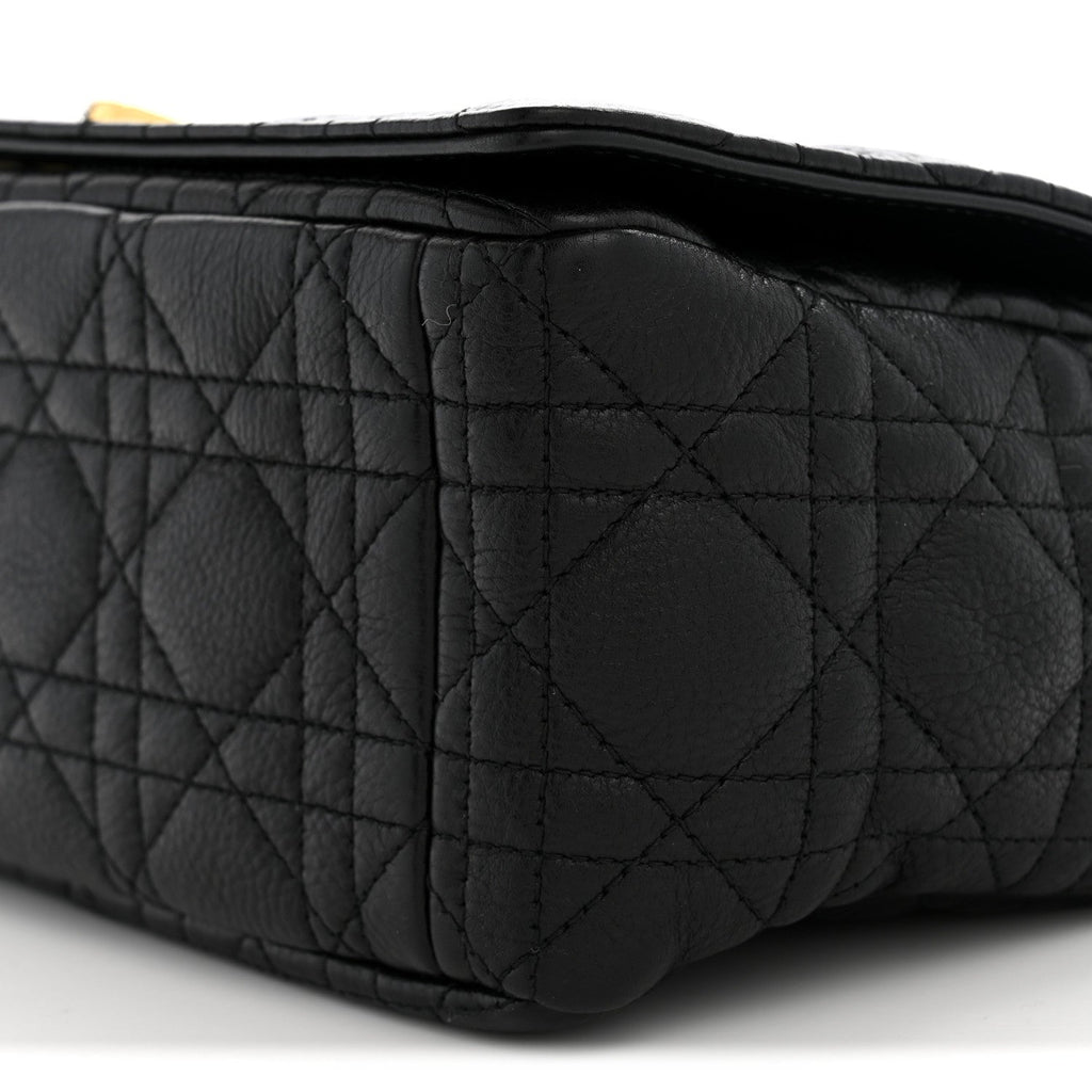 Grained Calfskin Cannage Large Caro Bag Black AT My store