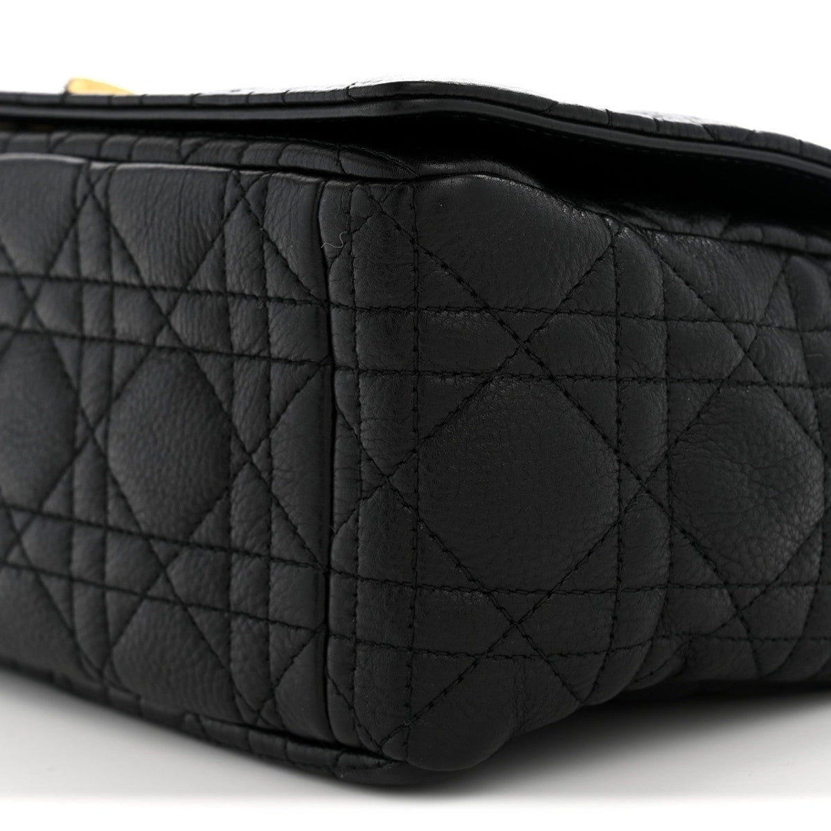 Grained Calfskin Cannage Large Caro Bag Black AT My store