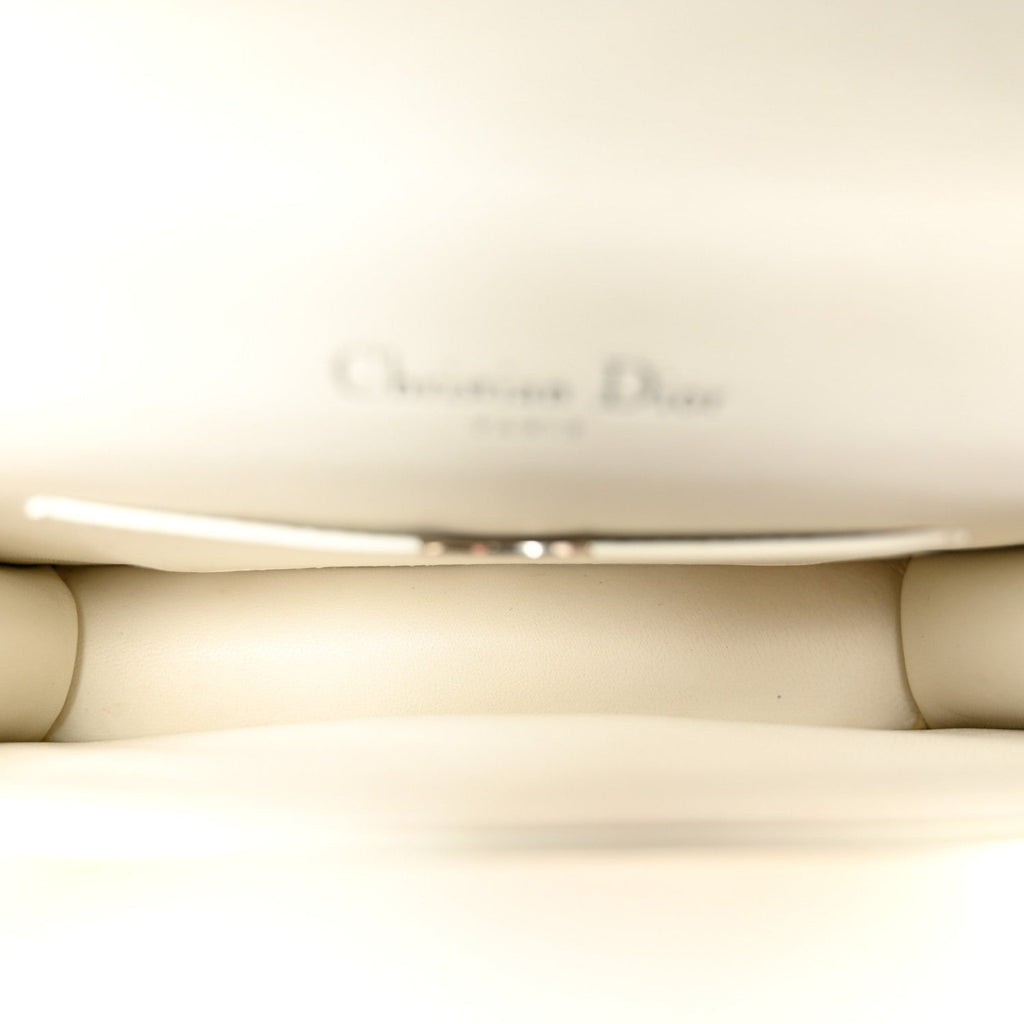 Calfskin Printed Mini Diorama Flap Bag White AT My store