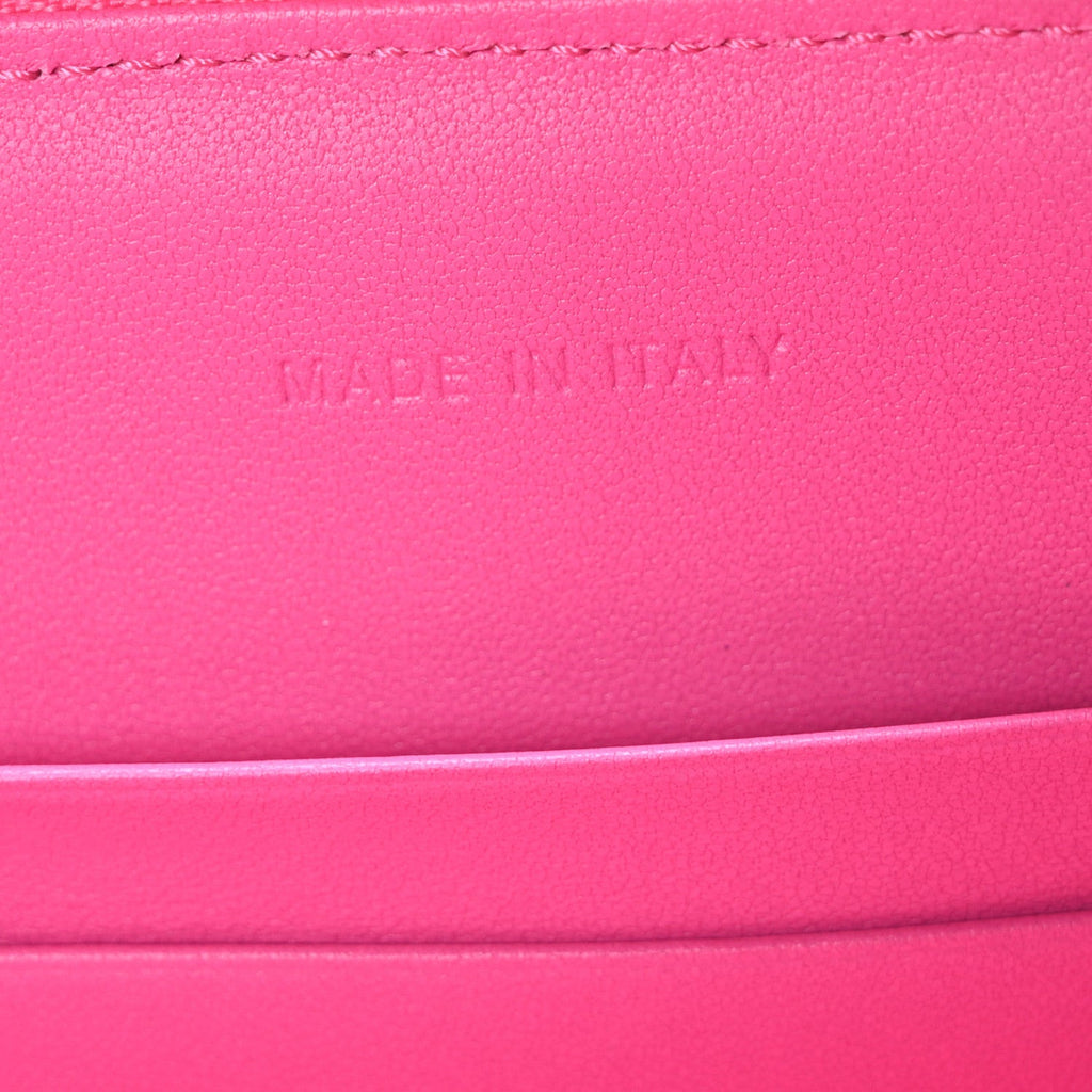 Calfskin CD Signature Oval Crossbody Camera Bag Rani Pink AT My store