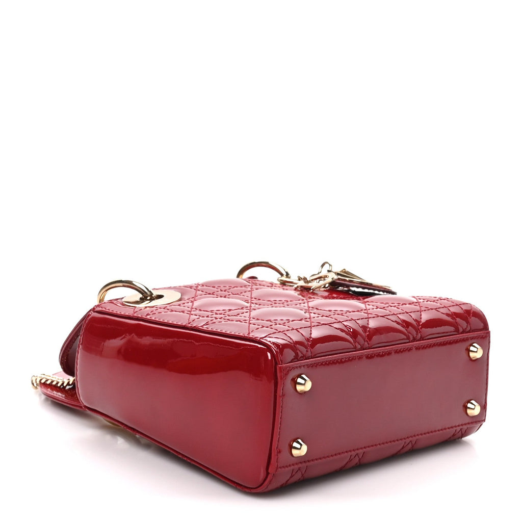 Patent Cannage Mini Lady Dior Red AT My store