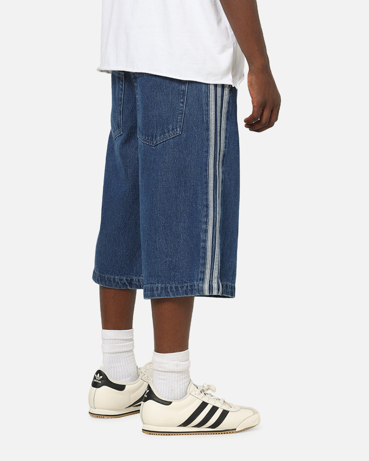 Best-Selling Adidas Firebird Denim Shorts Blue Denim
