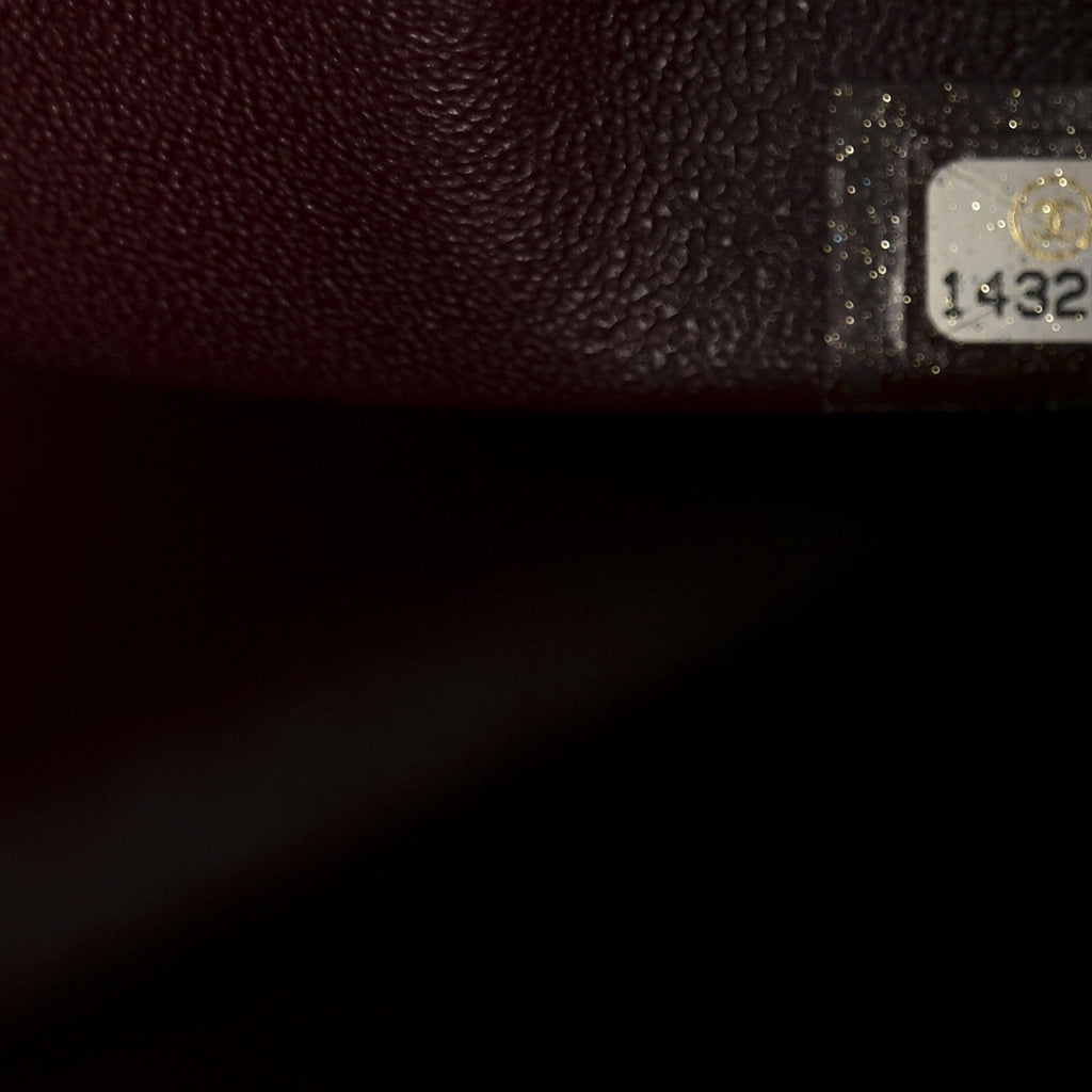 Lambskin Quilted Jumbo Double Flap  Black At My store