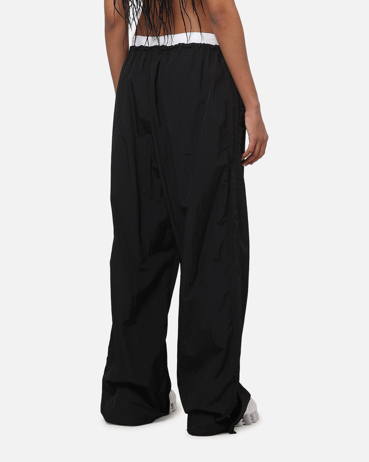 Top Seller Nike Women's Sportswear Loose High-Waisted Parachute Pants Black/Black/White