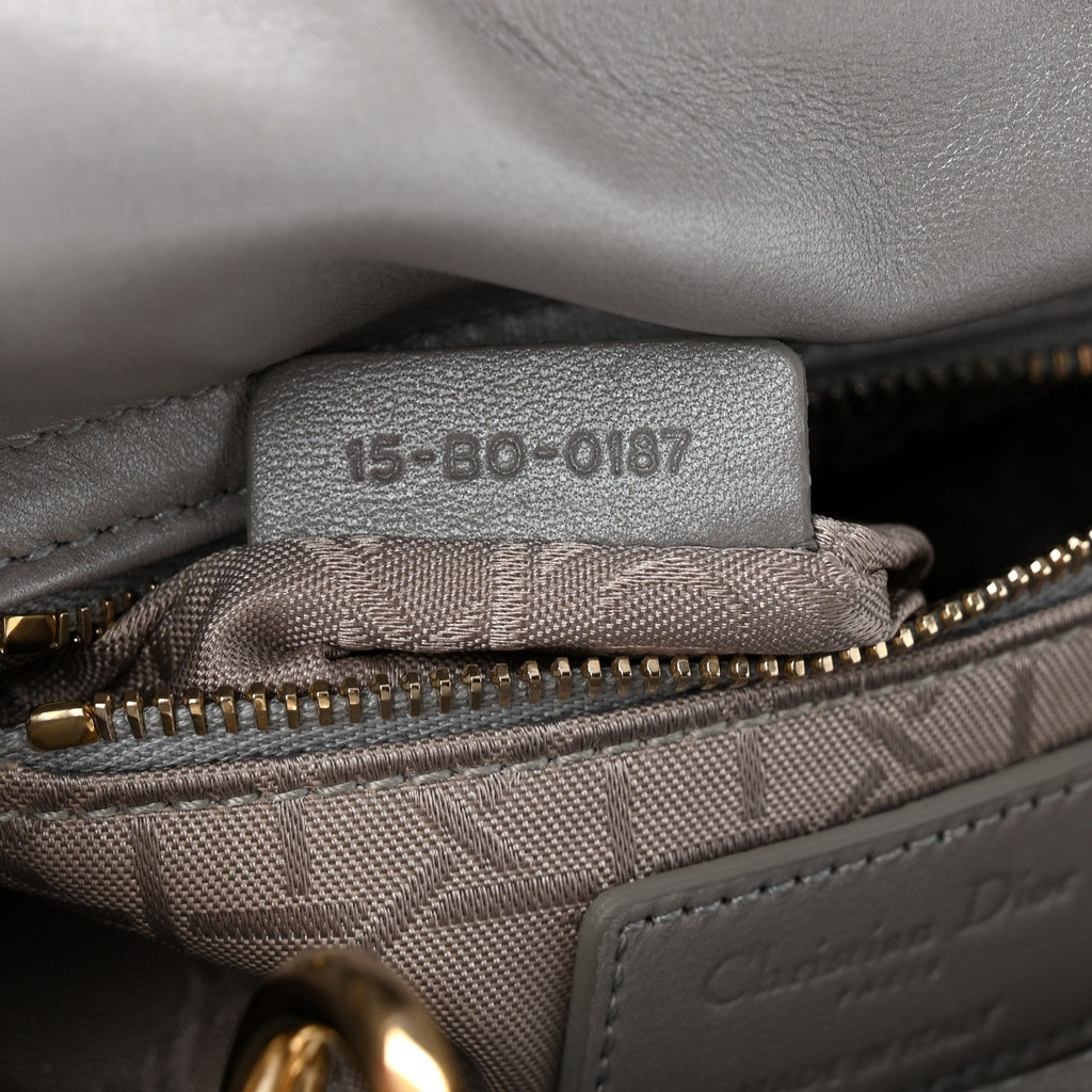 Lambskin Cannage Mini Lady Dior Gray Opaline Gray Opaline AT My store