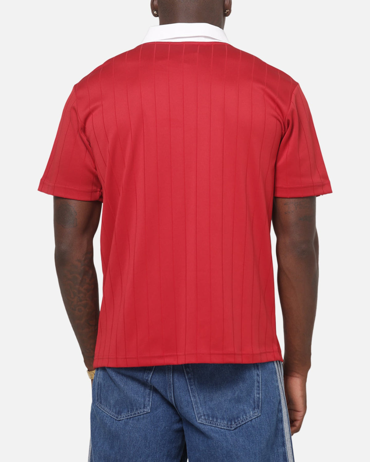 Best-Selling Adidas Drop Needle Pinstripe Jersey Red
