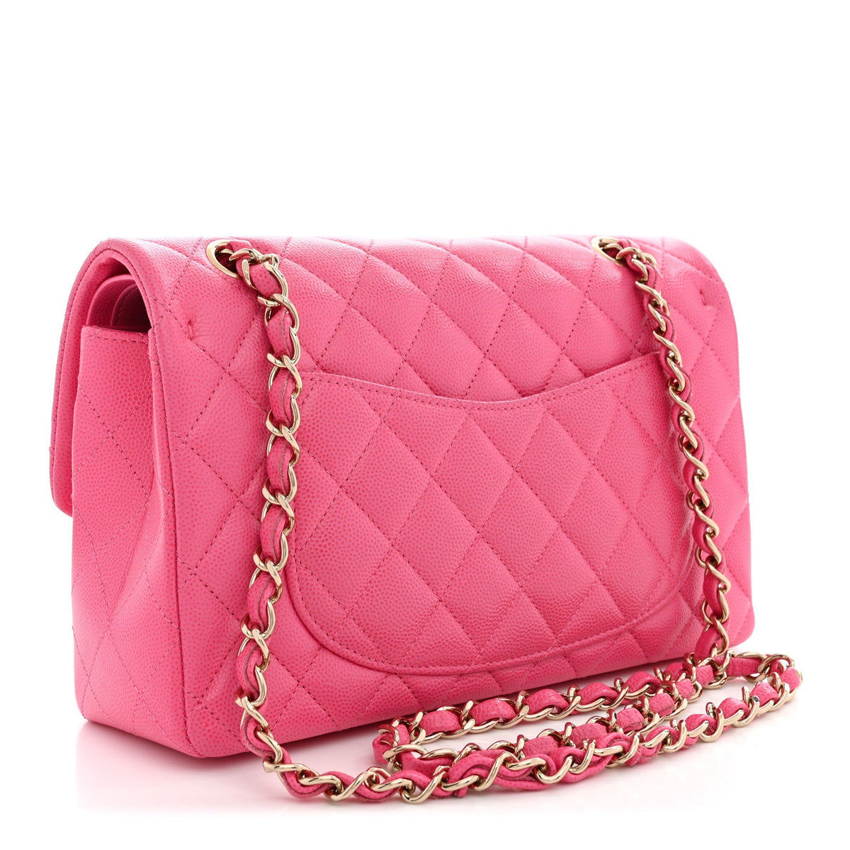 Caviar Quilted Small Double Flap Pink At My store