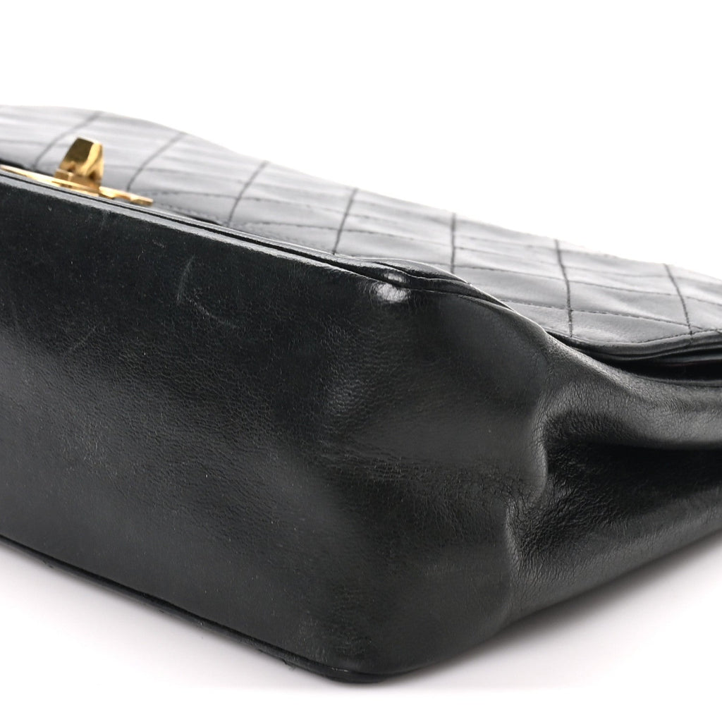 Lambskin Quilted Medium Double Flap Bijoux Chain Black At My store