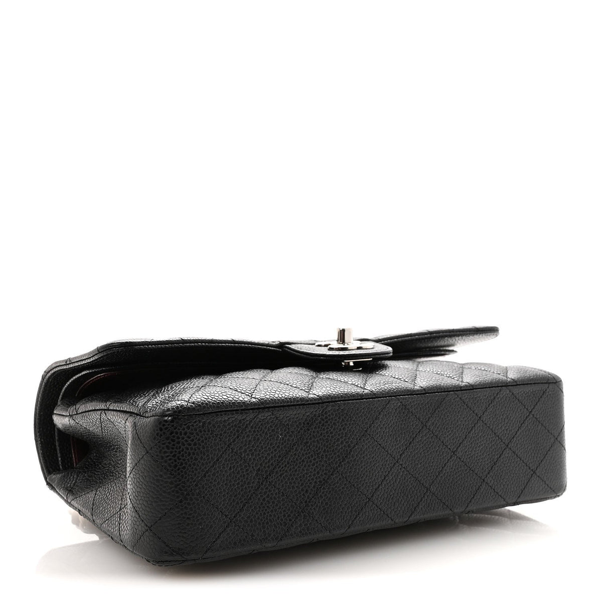 Caviar Quilted Medium Double Flap Black At My store