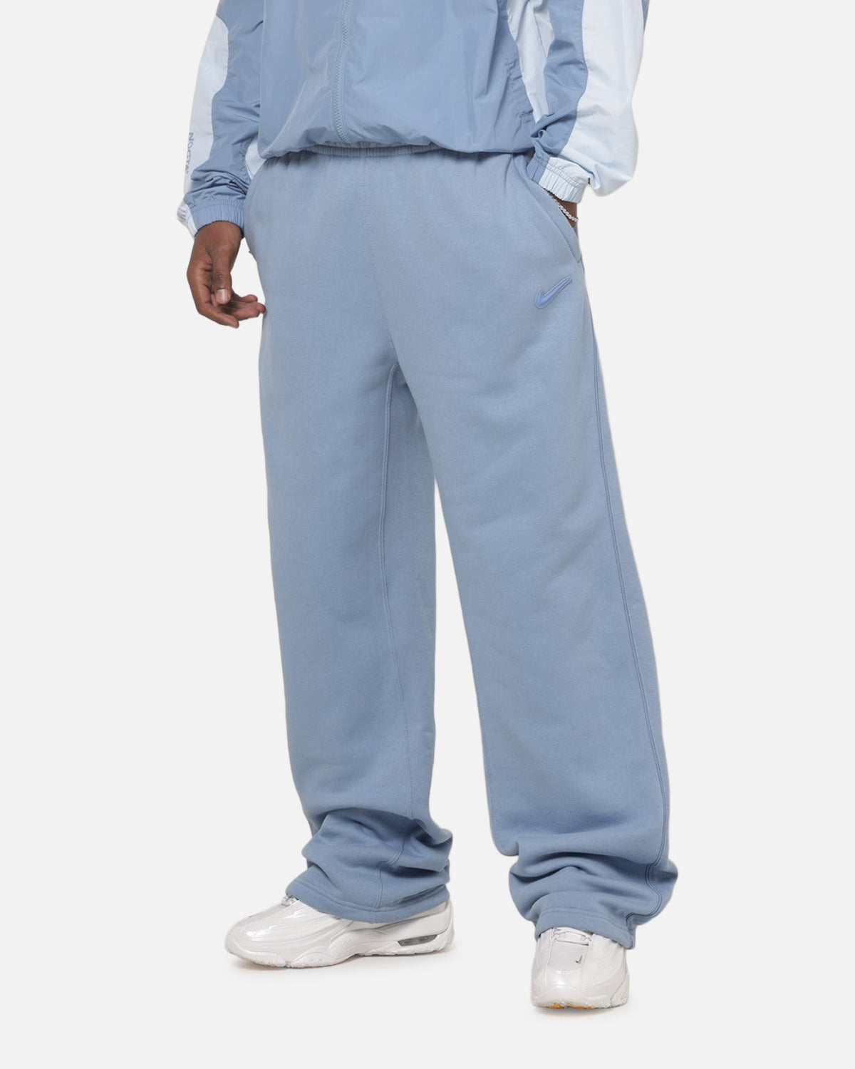 Top Seller Nike Nocta Fleece CS Open-Hem Tracksuit Bottoms Work Blue